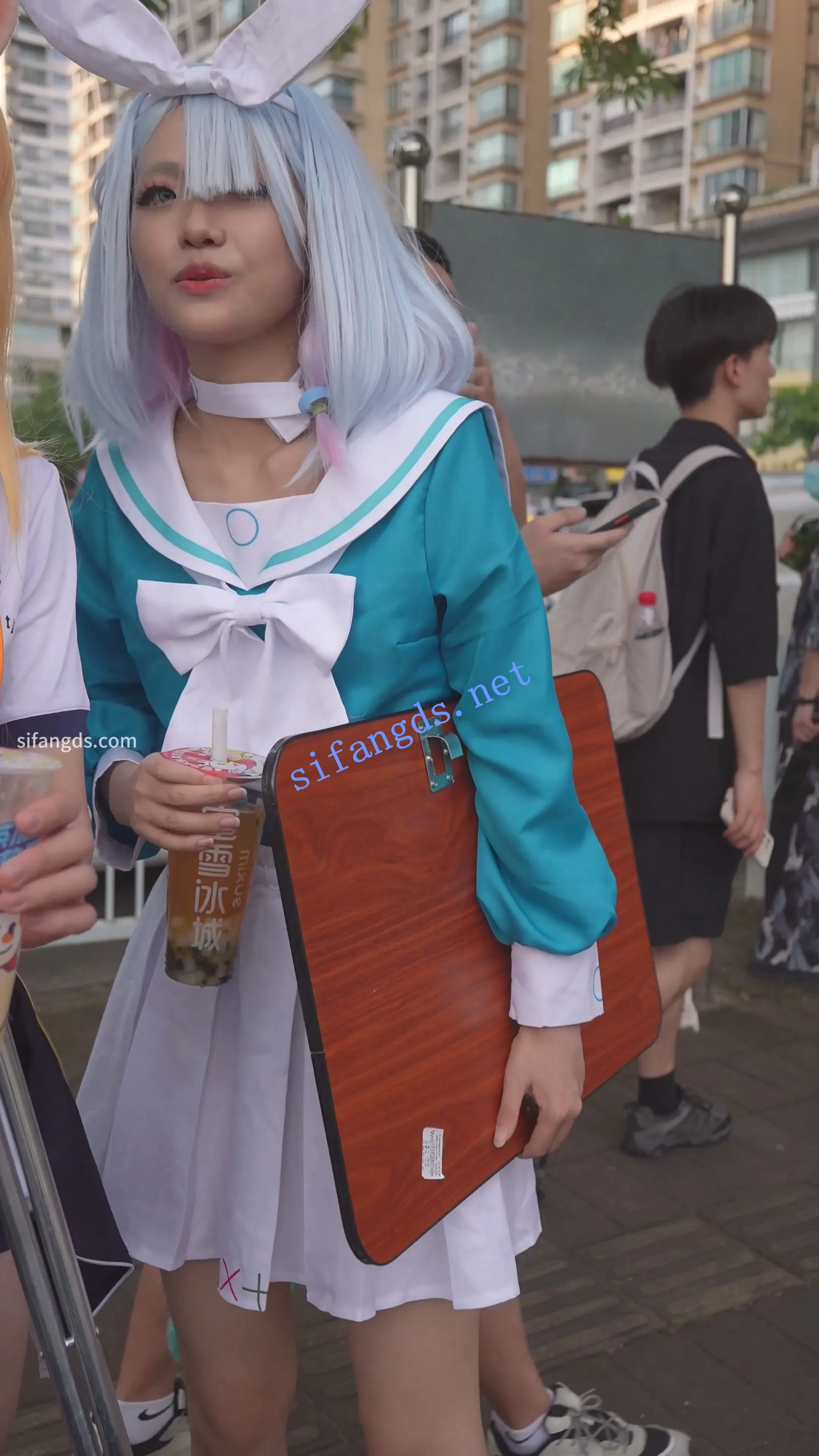 【已补链】【xxn-314】水手服小姐姐..超薄透视白裙..扶梯大幅岔开腿